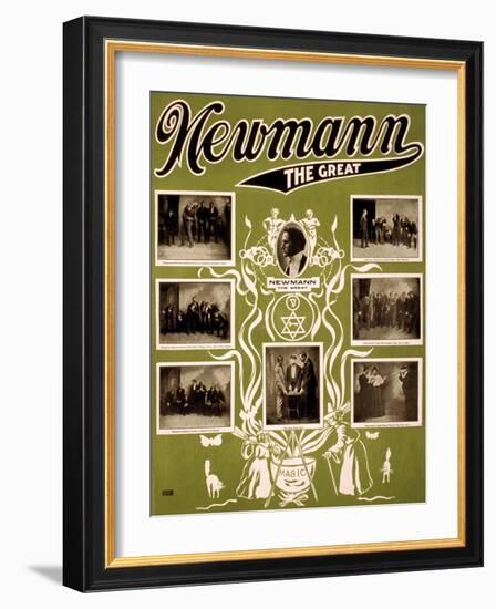 C.A. George Newmann, American Hypnotist-Science Source-Framed Giclee Print