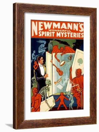 C.A. George Newmann, American Hypnotist-Science Source-Framed Giclee Print