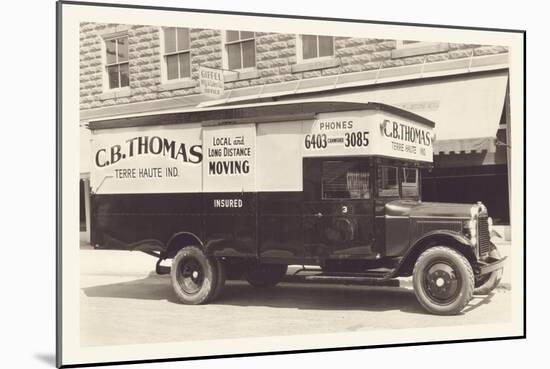 C.B. Thomas Moving Truck-null-Mounted Art Print