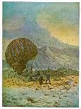 The Mysterious Island, Part 1: The Travellers' Balloon Lands on the Island-C. Barbant-Art Print