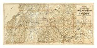 The Central Part of the State of California, c.1865-C^ Bielawski-Stretched Canvas