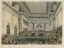 Meeting of the British and Foreign Bible Society in Freemasons Hall-C. Clark-Framed Stretched Canvas