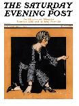 "Seated Woman," Saturday Evening Post Cover, February 17, 1923-C. Coles Phillips-Framed Giclee Print