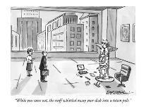 "While you were out, the staff whittled away your desk into a totem pole." - New Yorker Cartoon-C. Covert Darbyshire-Premium Giclee Print