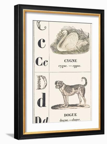 C D: Swan — Mastiff, 1850 (Engraving)-Louis Simon (1810-1870) Lassalle-Framed Giclee Print