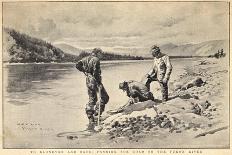 Panning Gold on the Yukon River Klondike Canada-C.e. Fripp-Art Print