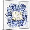 C'est La Vie in Navy and Gold-Cat Coquillette-Mounted Art Print
