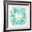 C'est La Vie in Turquoise and Gold-Cat Coquillette-Framed Art Print