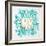C'est La Vie in Turquoise and Gold-Cat Coquillette-Framed Art Print