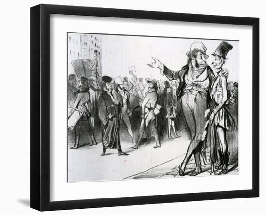 C'Est Tout De Même Flatteur D'Avoir Fait Tant D'Élèves! No.76 of the Series-Honore Daumier-Framed Giclee Print