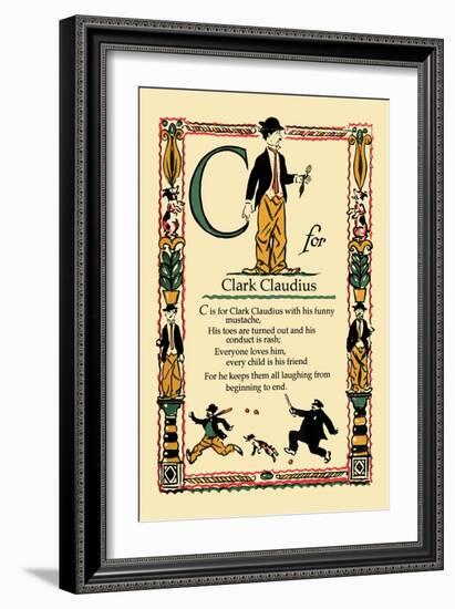 C for Clark Claudius-Tony Sarge-Framed Art Print