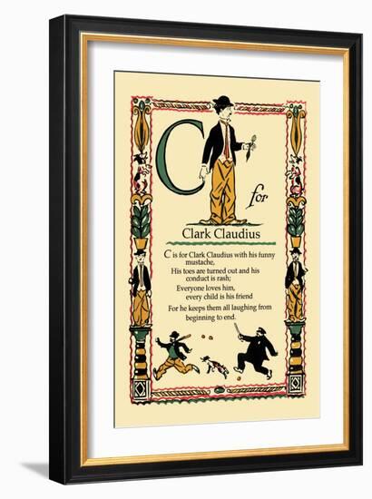 C for Clark Claudius-Tony Sarge-Framed Art Print
