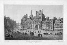 Hotel De Ville, Paris, France, 1820-C Heath-Giclee Print