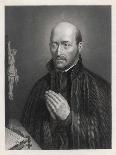 Ignatius Loyola Spanish Saint Founder of Society of Jesus (Jesuits) in an Attitude of Prayer-C. Holl-Stretched Canvas