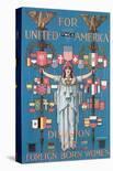 YWCA, For United America-C^ Howard Walker-Framed Art Print