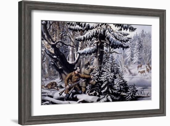 C&I: Winter Sports, 1855-Currier & Ives-Framed Giclee Print