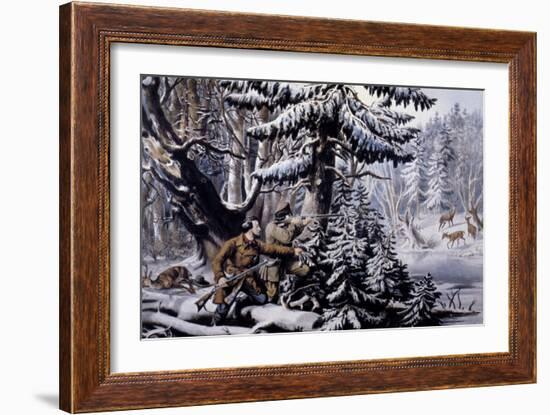 C&I: Winter Sports, 1855-Currier & Ives-Framed Giclee Print