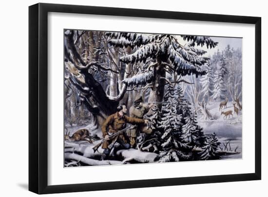 C&I: Winter Sports, 1855-Currier & Ives-Framed Giclee Print