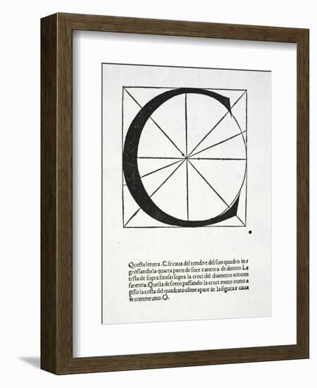 C, Illustration from 'Divina Proportione' by Luca Pacioli (C.1445-1517)-Leonardo da Vinci-Framed Giclee Print