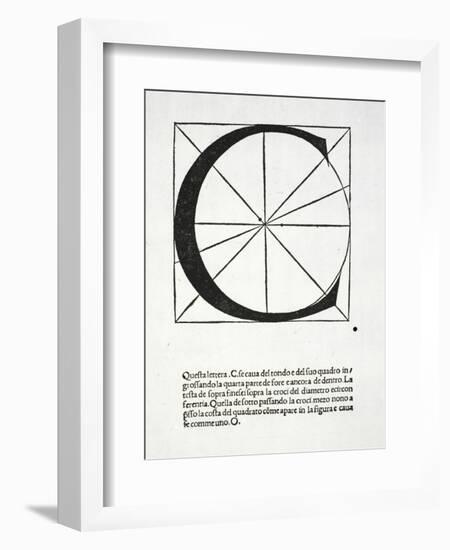 C, Illustration from 'Divina Proportione' by Luca Pacioli (C.1445-1517)-Leonardo da Vinci-Framed Giclee Print