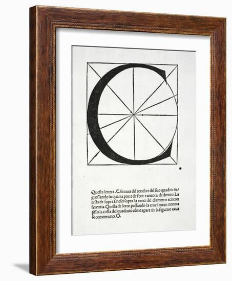 C, Illustration from 'Divina Proportione' by Luca Pacioli (C.1445-1517)-Leonardo da Vinci-Framed Giclee Print