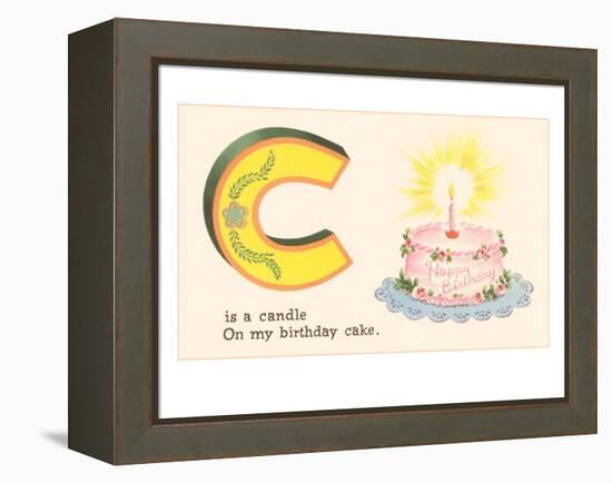 C is a Candle-null-Framed Stretched Canvas