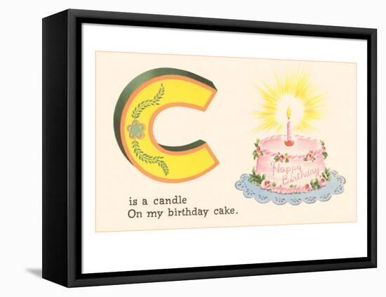 C is a Candle-null-Framed Stretched Canvas