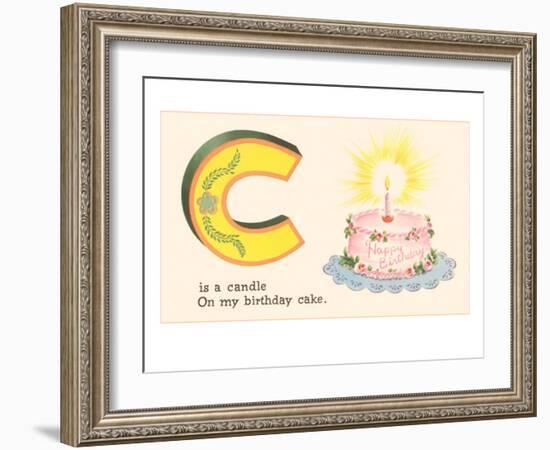 C is a Candle-null-Framed Premium Giclee Print