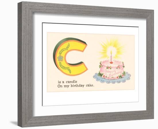 C is a Candle-null-Framed Premium Giclee Print