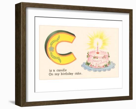 C is a Candle-null-Framed Premium Giclee Print