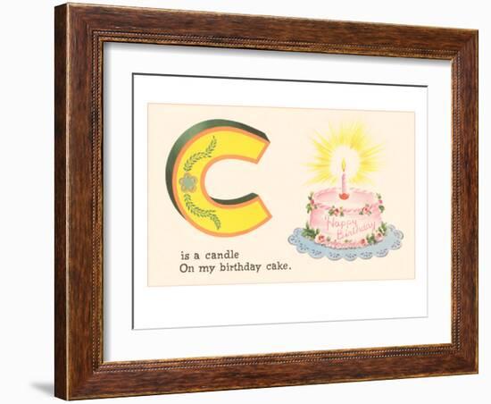 C is a Candle-null-Framed Premium Giclee Print