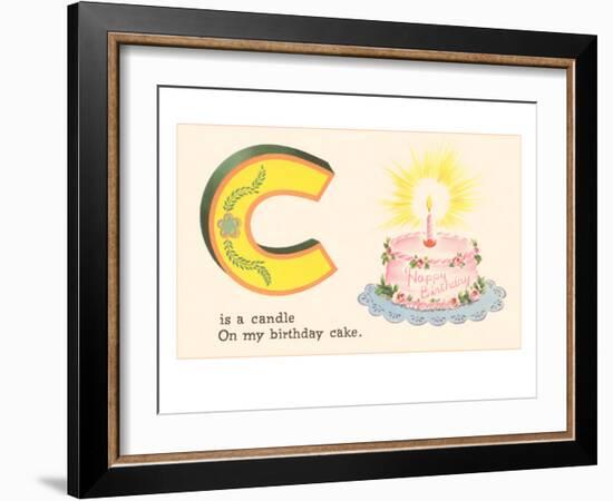 C is a Candle-null-Framed Premium Giclee Print