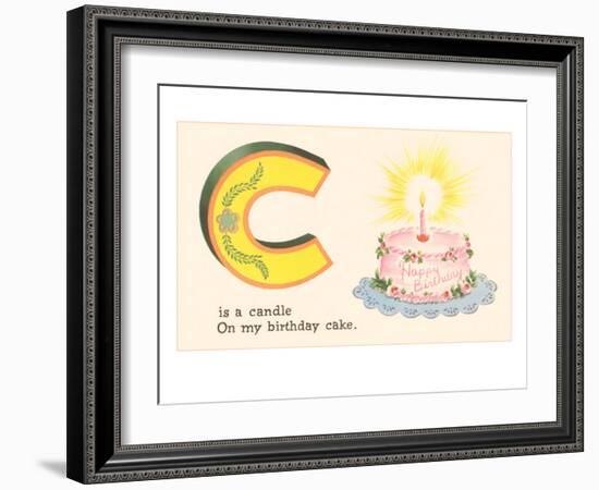 C is a Candle-null-Framed Premium Giclee Print