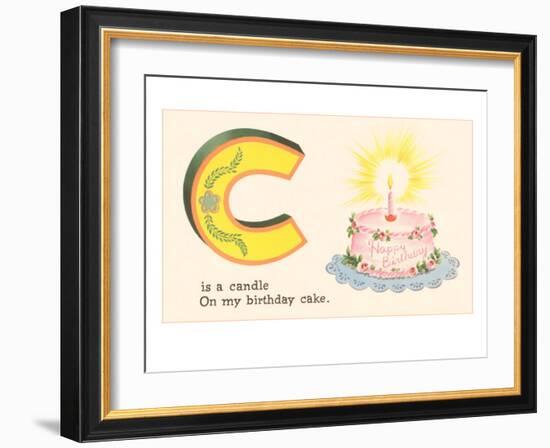 C is a Candle-null-Framed Premium Giclee Print