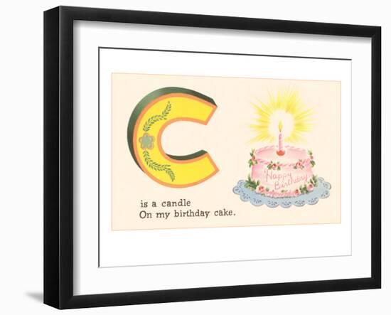 C is a Candle-null-Framed Art Print