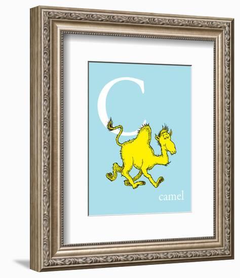 C is for Camel (blue)-Theodor (Dr. Seuss) Geisel-Framed Art Print