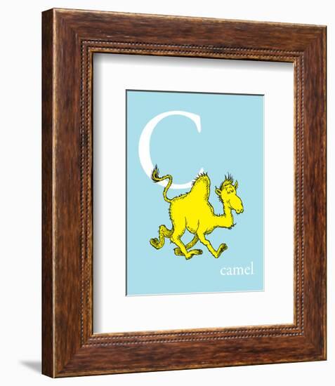 C is for Camel (blue)-Theodor (Dr. Seuss) Geisel-Framed Art Print