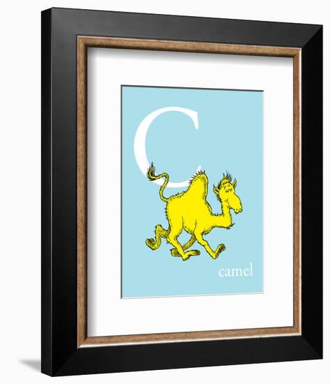 C is for Camel (blue)-Theodor (Dr. Seuss) Geisel-Framed Art Print