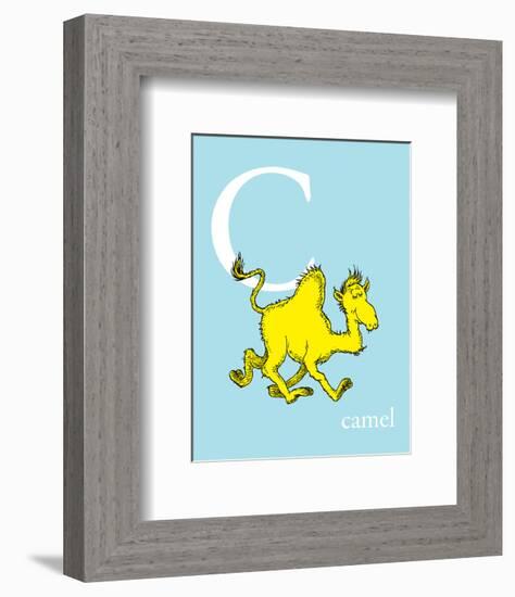 C is for Camel (blue)-Theodor (Dr. Seuss) Geisel-Framed Art Print