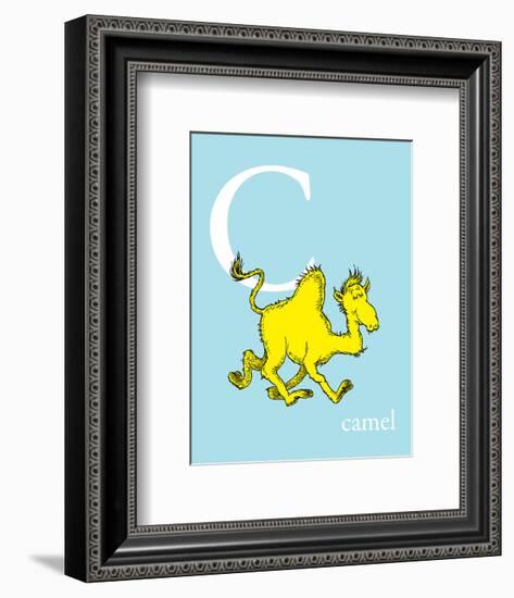 C is for Camel (blue)-Theodor (Dr. Seuss) Geisel-Framed Art Print