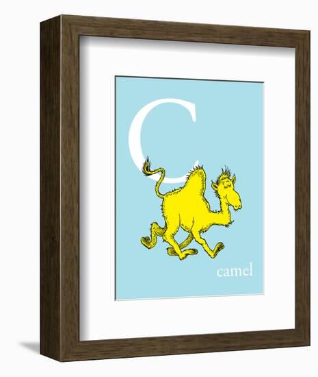 C is for Camel (blue)-Theodor (Dr. Seuss) Geisel-Framed Art Print