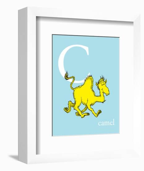 C is for Camel (blue)-Theodor (Dr. Seuss) Geisel-Framed Art Print