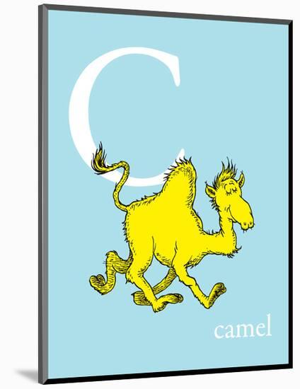 C is for Camel (blue)-Theodor (Dr. Seuss) Geisel-Mounted Art Print