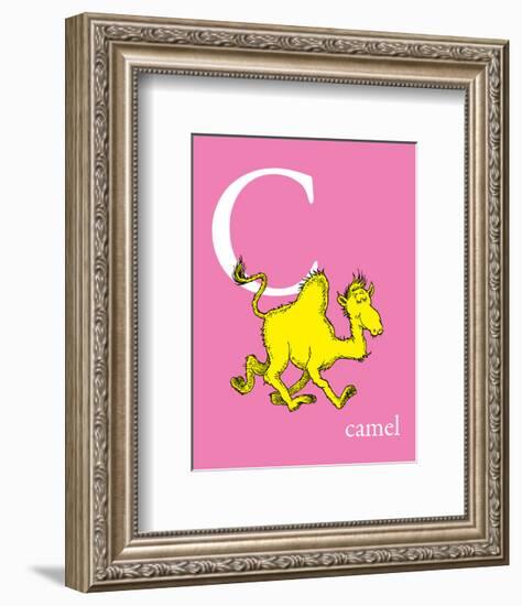 C is for Camel (pink)-Theodor (Dr. Seuss) Geisel-Framed Art Print