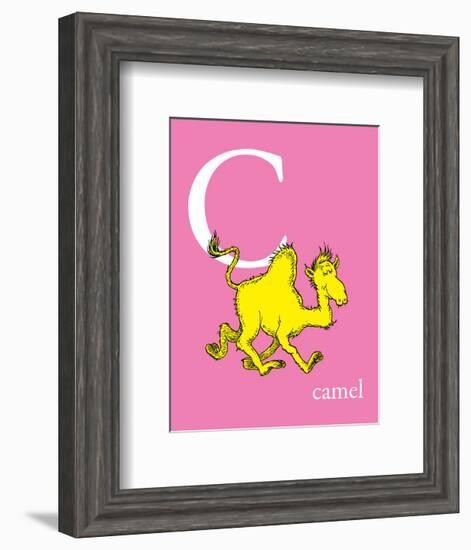 C is for Camel (pink)-Theodor (Dr. Seuss) Geisel-Framed Art Print