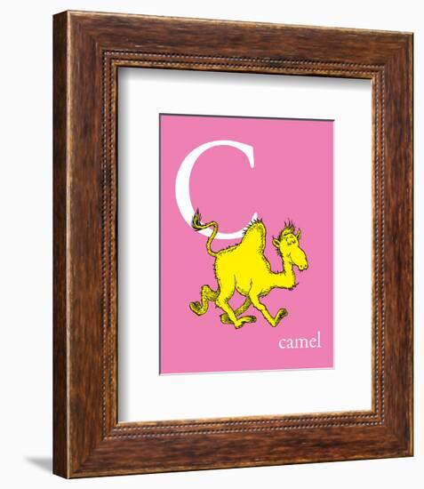 C is for Camel (pink)-Theodor (Dr. Seuss) Geisel-Framed Art Print