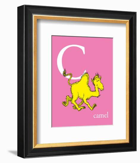 C is for Camel (pink)-Theodor (Dr. Seuss) Geisel-Framed Art Print