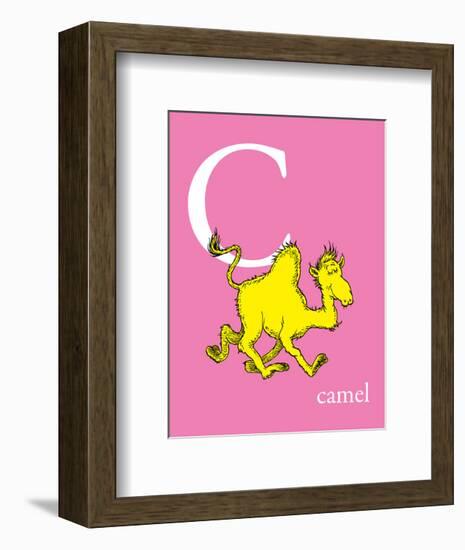 C is for Camel (pink)-Theodor (Dr. Seuss) Geisel-Framed Art Print