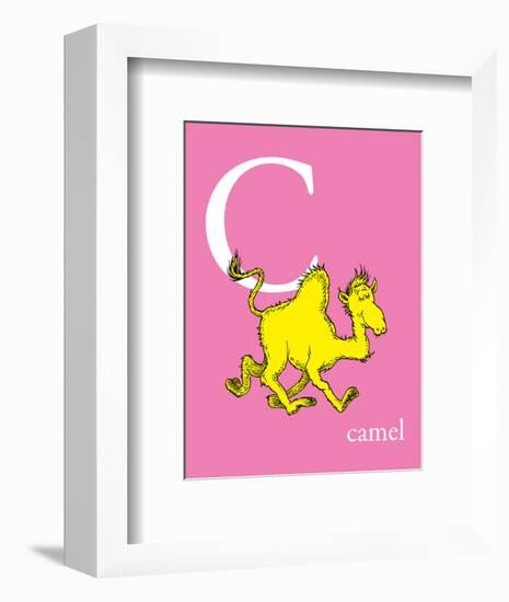 C is for Camel (pink)-Theodor (Dr. Seuss) Geisel-Framed Art Print