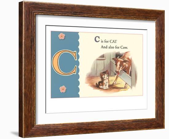 C is for Cat and also for Cow-null-Framed Premium Giclee Print